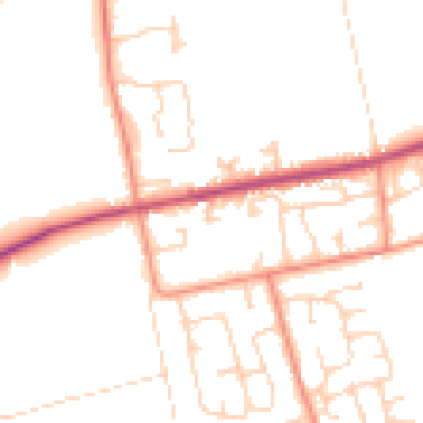 Daytime road noise heatmap for HU15 2QW