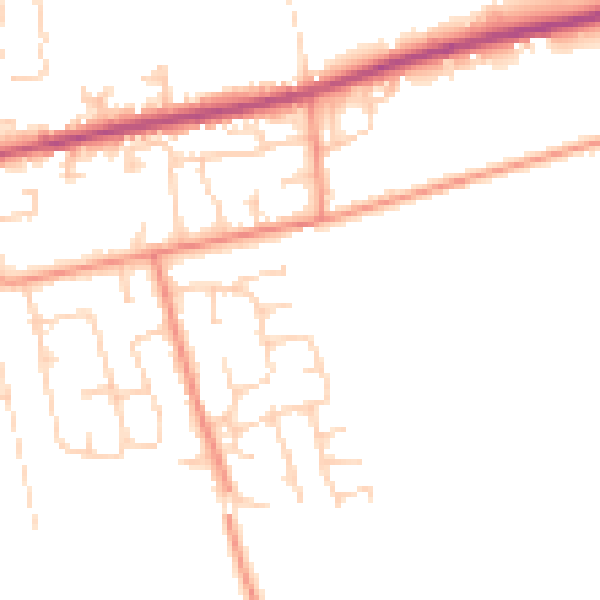 Daytime road noise heatmap for HU15 2SZ