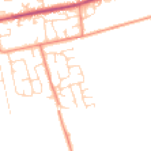 Daytime road noise heatmap for HU15 2TX