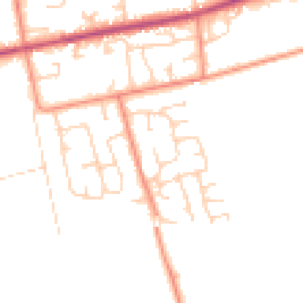 Daytime road noise heatmap for HU15 2TZ