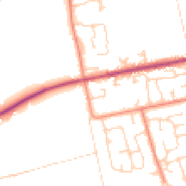 Daytime road noise heatmap for HU15 2UG