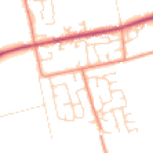 Daytime road noise heatmap for HU15 2UH