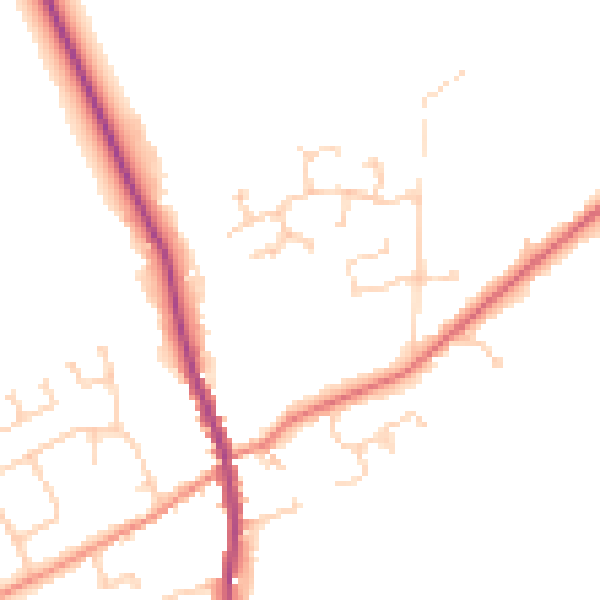 Daytime road noise heatmap for HU15 2YH