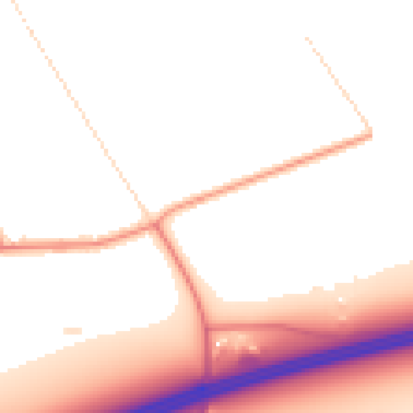 Daytime road noise heatmap for HU15 2ZU