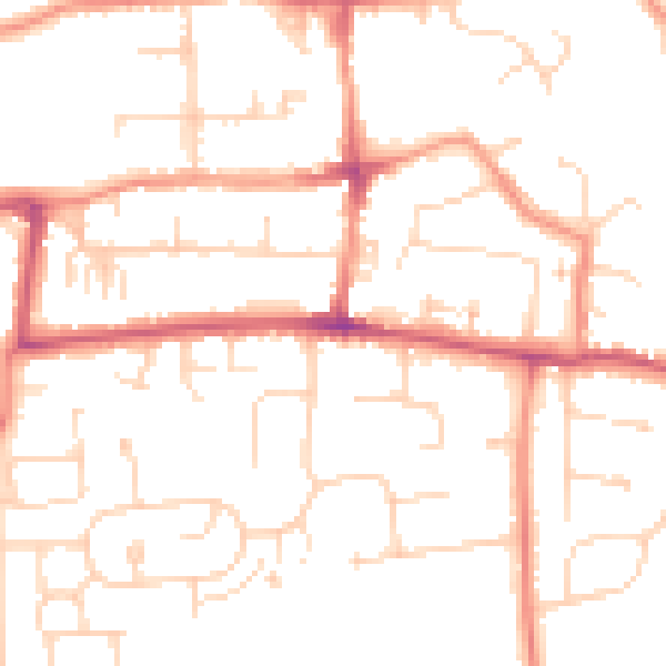 Daytime road noise heatmap for HU16 4AA