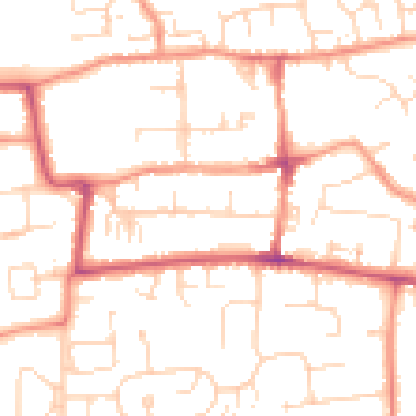 Daytime road noise heatmap for HU16 4AZ