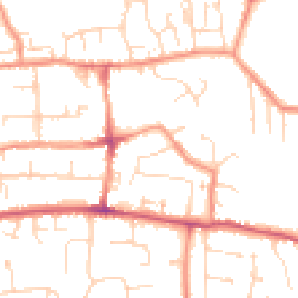 Daytime road noise heatmap for HU16 4DB