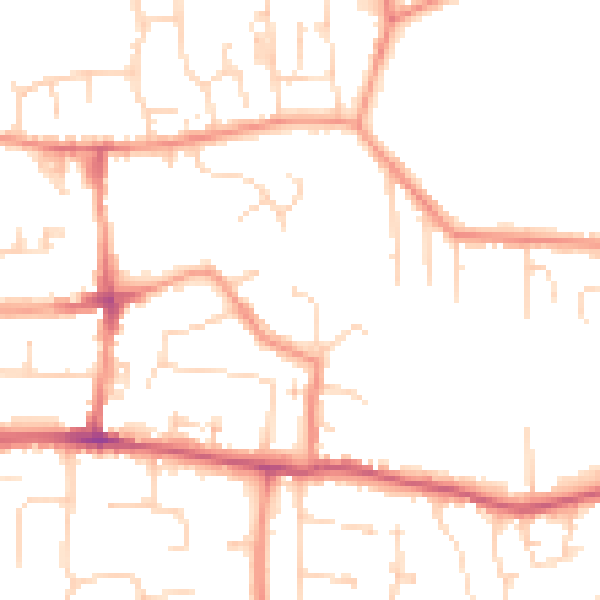 Daytime road noise heatmap for HU16 4DF