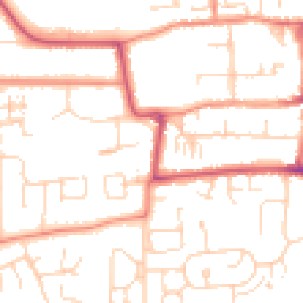 Daytime road noise heatmap for HU16 5AB