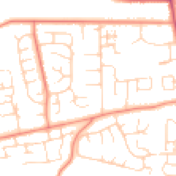 Daytime road noise heatmap for HU16 5ND