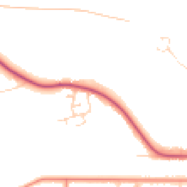 Daytime road noise heatmap for HU16 5TA