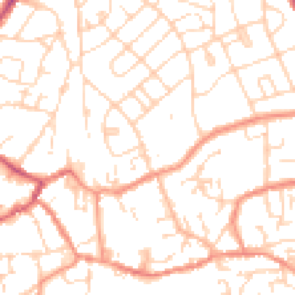 Daytime road noise heatmap for HU17 0BB