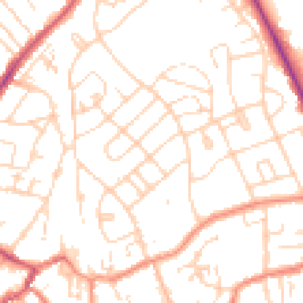 Daytime road noise heatmap for HU17 0BH