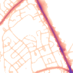 Daytime road noise heatmap for HU17 0BU
