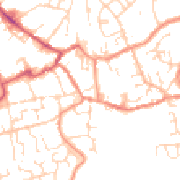 Daytime road noise heatmap for HU17 0DF