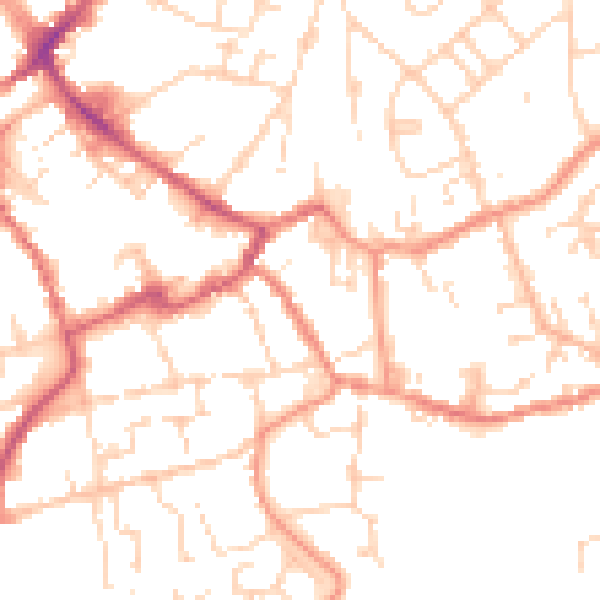 Daytime road noise heatmap for HU17 0DR