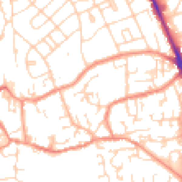 Daytime road noise heatmap for HU17 0QS