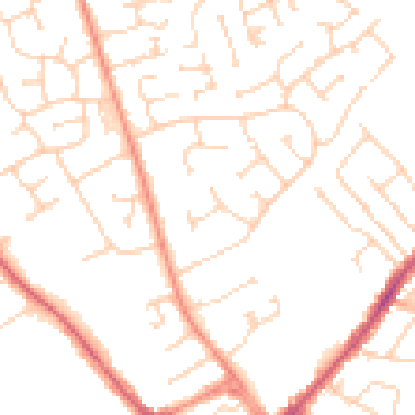 Daytime road noise heatmap for HU17 7EQ
