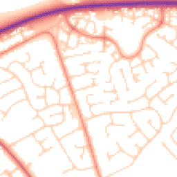 Daytime road noise heatmap for HU17 7JD