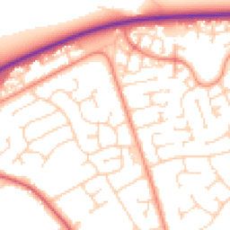 Daytime road noise heatmap for HU17 7JN