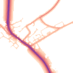 Daytime road noise heatmap for HU17 7LA