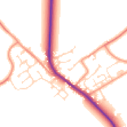 Daytime road noise heatmap for HU17 7NB