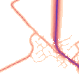 Daytime road noise heatmap for HU17 7NN