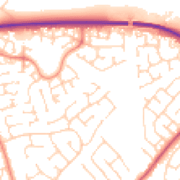 Daytime road noise heatmap for HU17 7QN