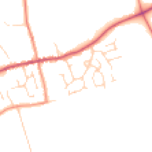 Daytime road noise heatmap for HU17 8SH