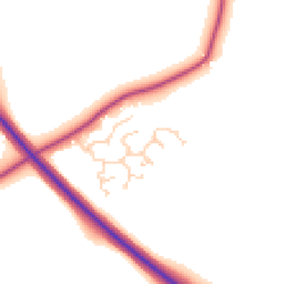 Daytime road noise heatmap for HU17 8YA