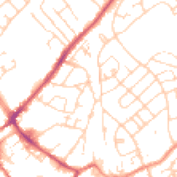 Daytime road noise heatmap for HU17 9AY