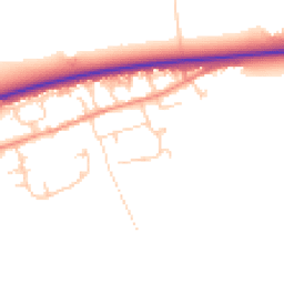 Daytime road noise heatmap for HU17 9FF