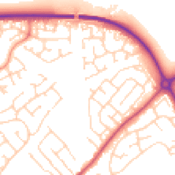 Daytime road noise heatmap for HU17 9RA