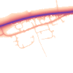 Daytime road noise heatmap for HU17 9SD