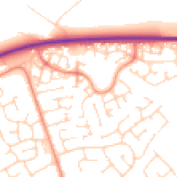 Daytime road noise heatmap for HU17 9TA