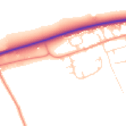 Daytime road noise heatmap for HU17 9TD