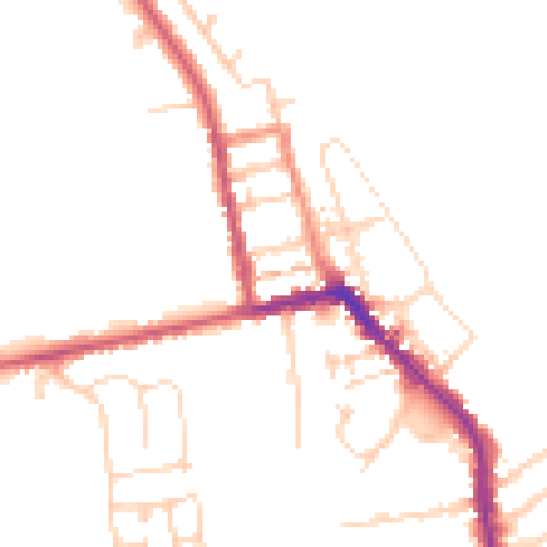 Daytime road noise heatmap for HU19 2AA