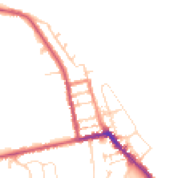 Daytime road noise heatmap for HU19 2AP