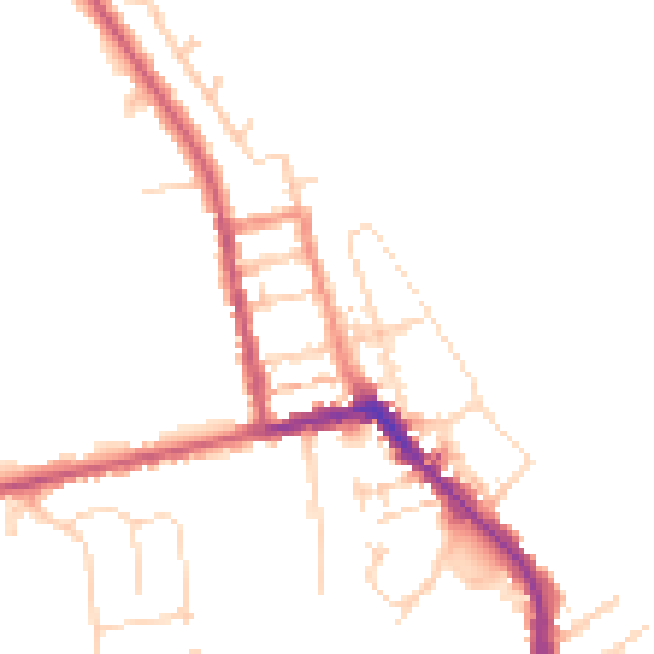 Daytime road noise heatmap for HU19 2AQ