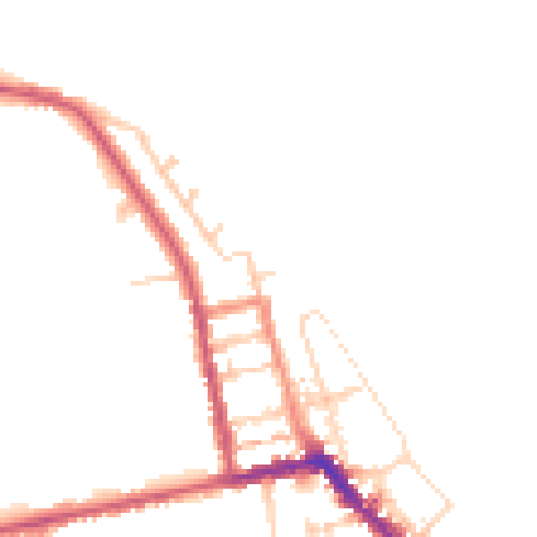 Daytime road noise heatmap for HU19 2AS