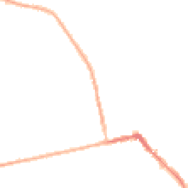 Night-time road noise heatmap for HU19 2AU