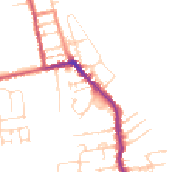 Daytime road noise heatmap for HU19 2BN