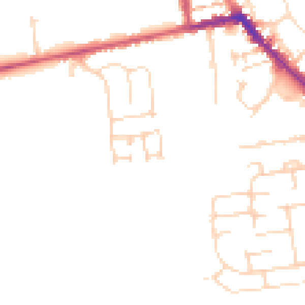 Daytime road noise heatmap for HU19 2DF