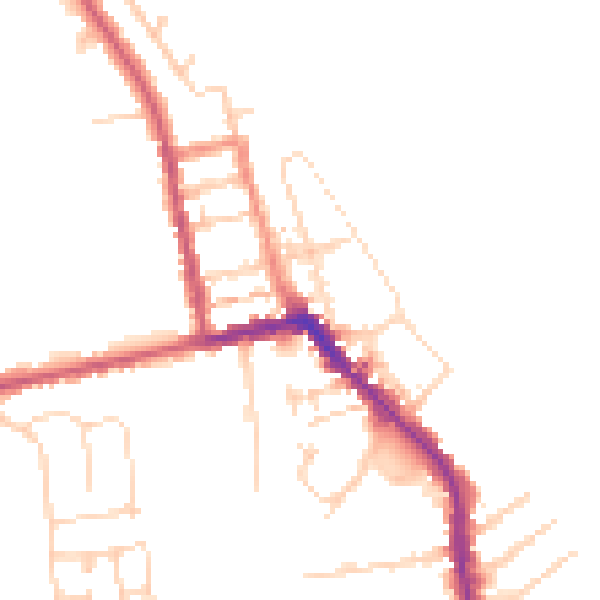 Daytime road noise heatmap for HU19 2DJ