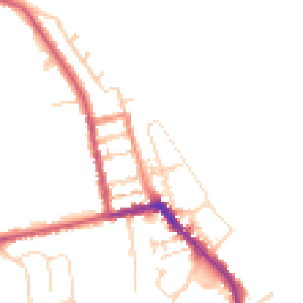 Daytime road noise heatmap for HU19 2DT