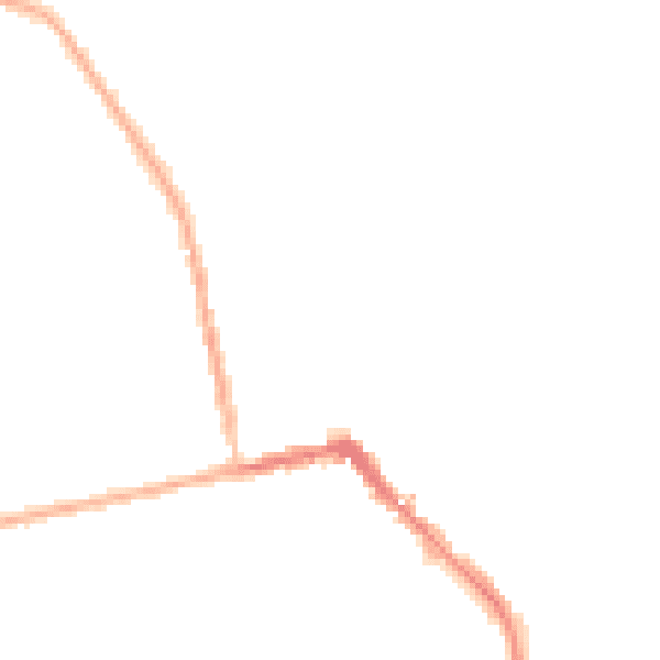 Night-time road noise heatmap for HU19 2DT