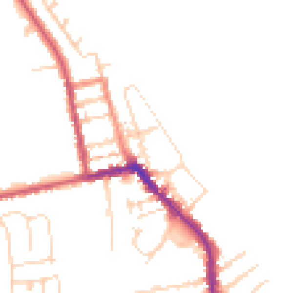 Daytime road noise heatmap for HU19 2DU