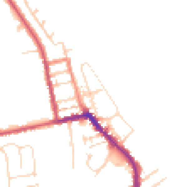 Daytime road noise heatmap for HU19 2DX