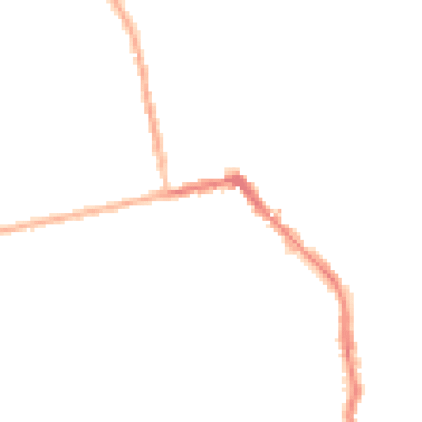 Night-time road noise heatmap for HU19 2ED