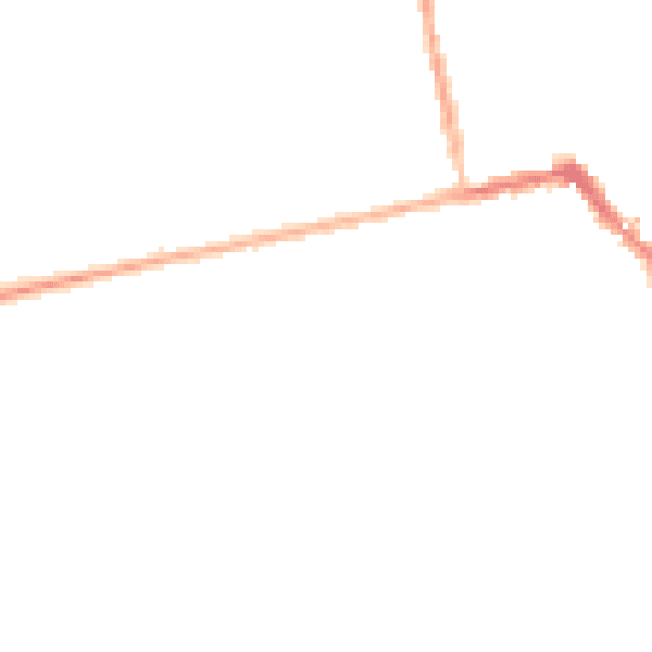 Night-time road noise heatmap for HU19 2EN